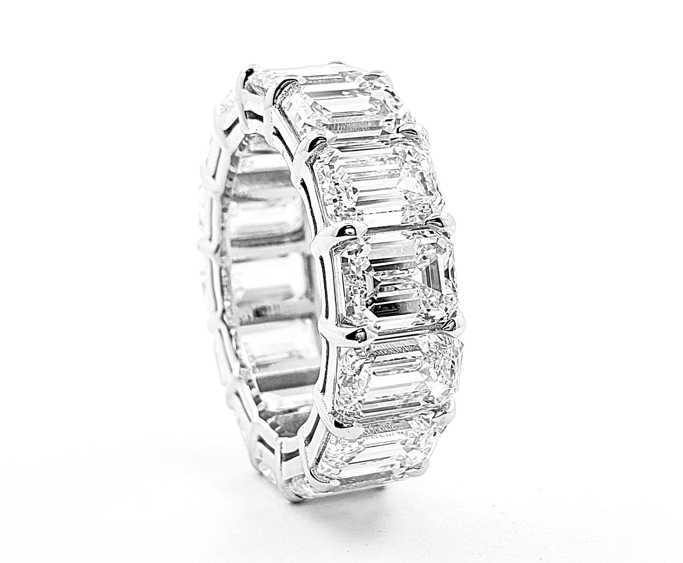 Large Emerald Cut Eternity Band